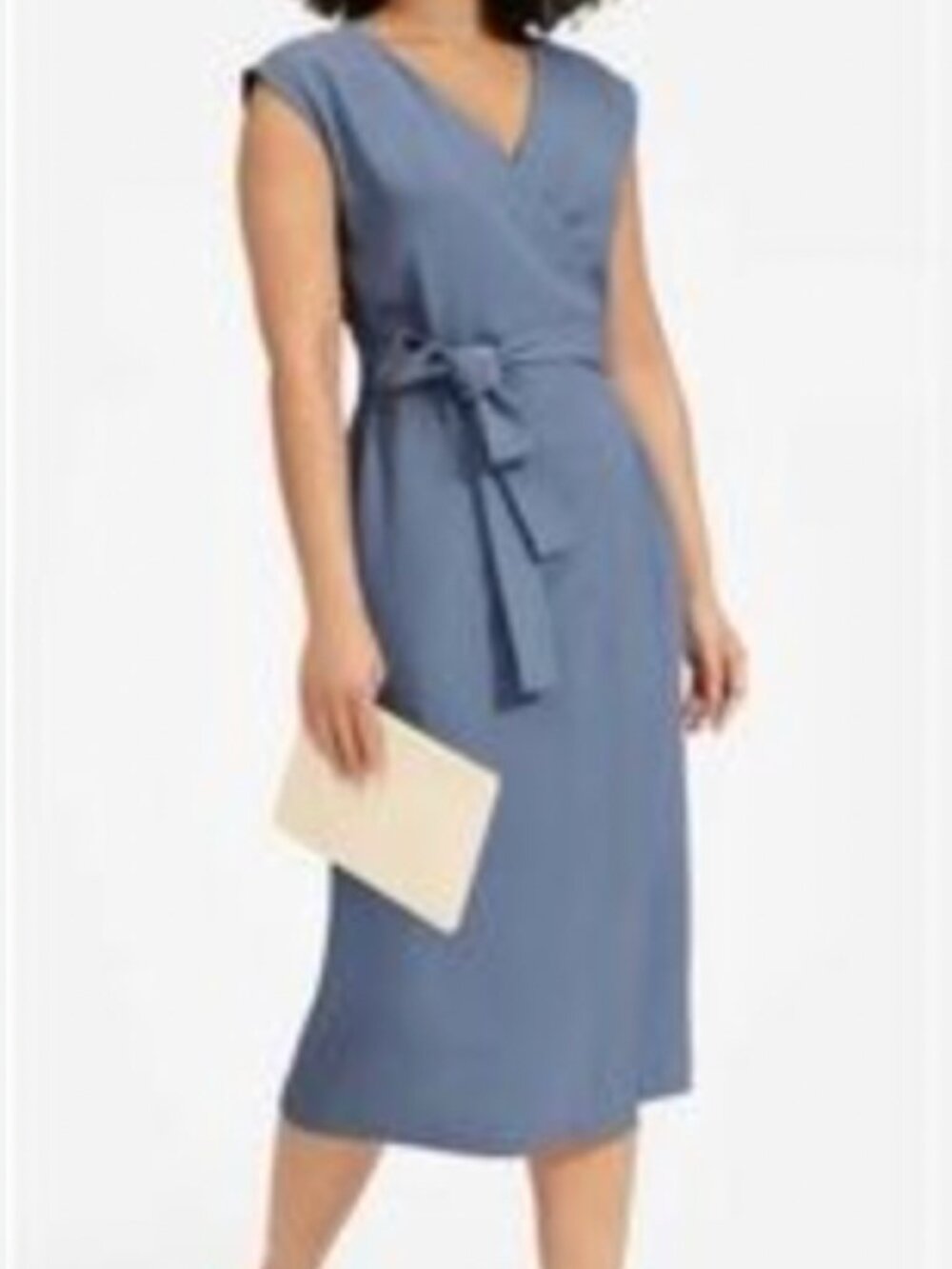 Everlane Blue Wrap Midi Dress